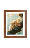 AI Funny Cute Cat Art Picture for Kids - 10x14 inches, Brown Color - Perfect Wall Decor for Children's Room