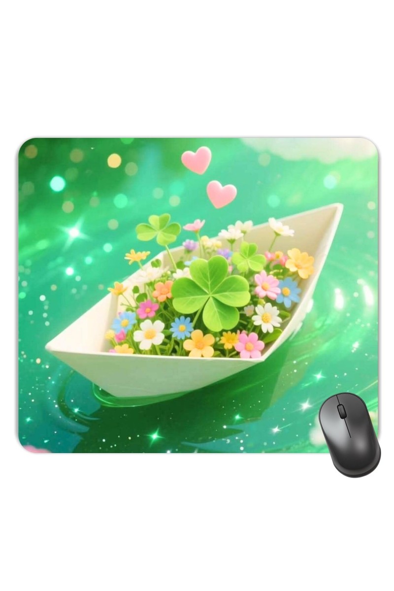 Customized Beautiful Flowers Picture Sublimation Mouse Pad | 8 X 7.5 Inch | Smooth Cloth Surface | Non-Slip Rubber Base | Personalized Mousepad for Laptop & Desktop (F17261)