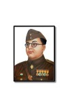 Netaji Subhash Candra Bose Laminated Photo - 5x7 Inches, Divine Blessings for Home & Office and Temple Decoration