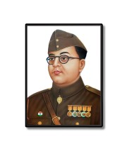 Netaji Subhash Candra Bose Laminated Photo - 5x7 Inches, Divine Blessings for Home & Office and Temple Decoration