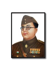 Netaji Subhash Candra Bose Laminated Photo - 5x7 Inches, Divine Blessings for Home & Office and Temple Decoration