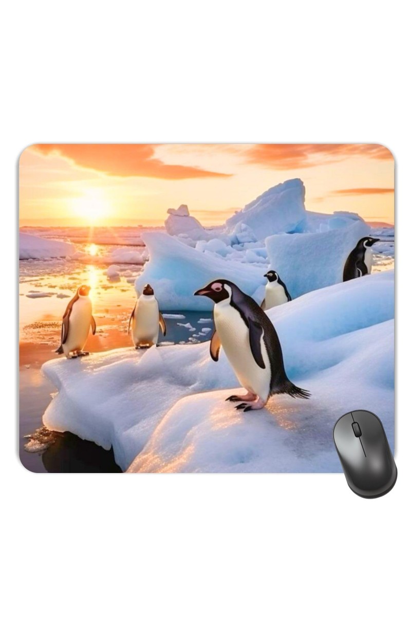 Customized Cute Penguin Picture Sublimation Mouse Pad | 8 X 7.5 Inch | Smooth Cloth Surface | Non-Slip Rubber Base | Personalized Mousepad for Laptop & Desktop (F17345)