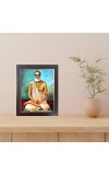 Hitech Sales Srila Bhaktisiddhanta Sarasvati Photo Frame for Pooja Room, Temple Decor, Home Decoration and Gift (Wall and Tabletop, Rectangular, Polystyrene Frame, Printed Photo, 24 x 29 cm, Black)