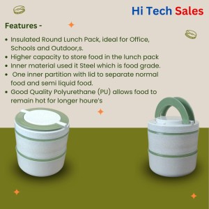 Hi Tech Sales Double Layer Lunch Box with Handle Insulated Food Storage Container for Home, Office, or Travel – Color May Vary and Stainless Steel Water Bottle 1000 ml Free Hi Tech Sales Double Layer Lunch Box with Handle Insulated Food Storage Container for Home, Office, or Travel – Color May Vary and Stainless Steel Water Bottle 1000 ml Free