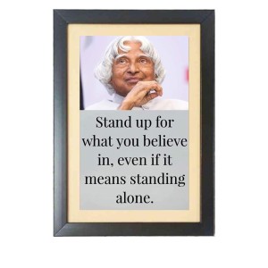 Dr. APJ Abdul Kalam & His Famous Quote Black Photo Frame, 11x15 Inches, Perfect for Office & Studyroom and Wall Decoration