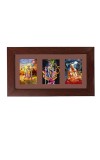 Sri Bhaktisiddhanta Sarasvati, Sri Krishna and Sri Swami Prabhupada Color Photo Frame - 5x7 Inch, Elegant Religious Home & Temple Decor