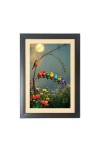The different colorful birds Black Photo Frame Funny Animal and Bird Cartoon Art