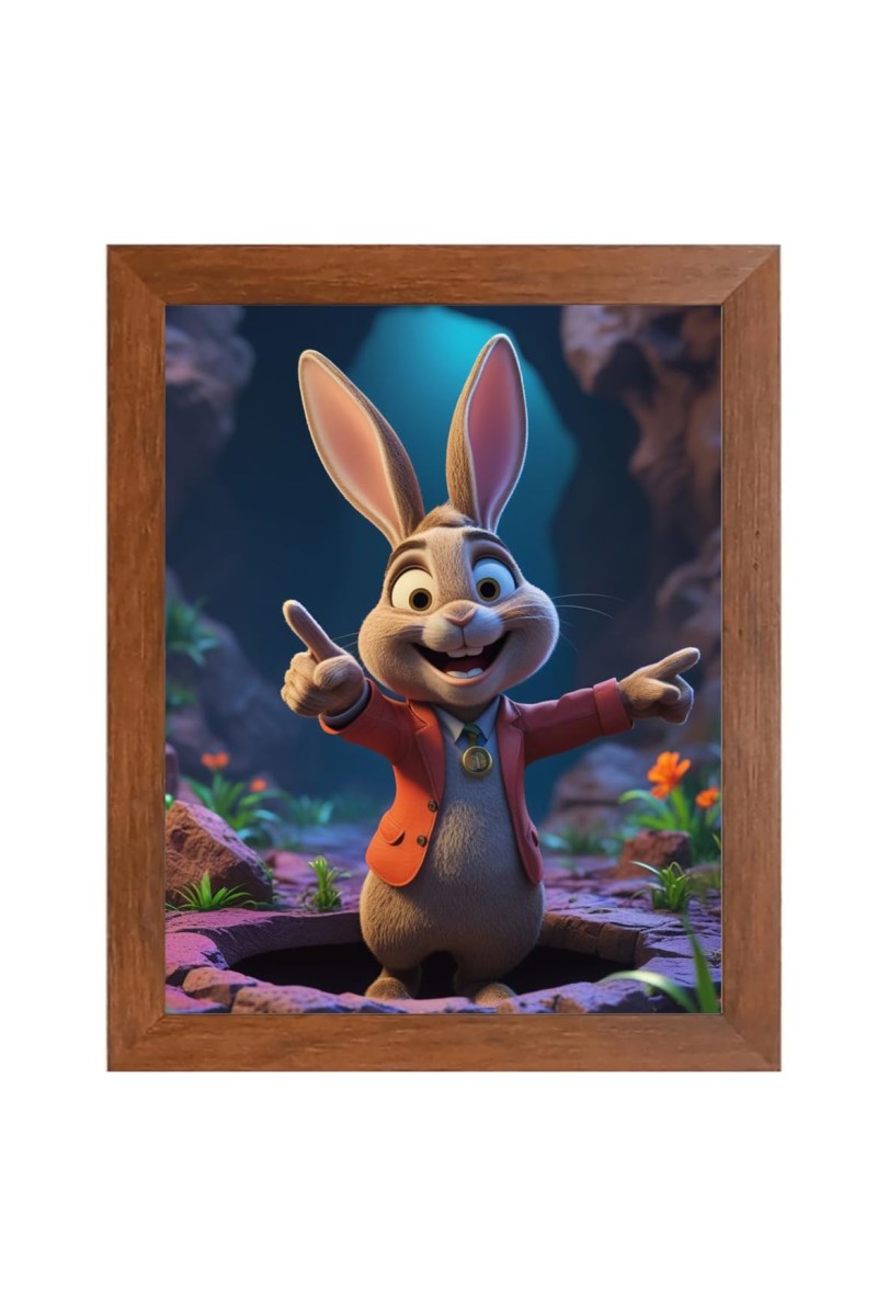 AI Funny Squirrel Art Picture for Kids - 10x14 inches, Brown Color - Perfect Wall Decor for Children's Room