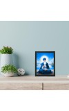 Hitech Sales Wahe Guru Polystyrene Photo Frame for Pooja Room, Temple Decor, Home Decoration and Gifting (Wall and Tabletop, Rectangular, Printed Photo, 7.12 x 9.12 inches Frame, Black)