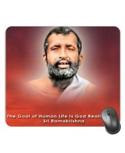 Customized Ramakrishna Paramahamsa Quote Picture Sublimation Mouse Pad | 8 X 7.5 Inch | Smooth Cloth Surface | Non-Slip Rubber Base | Personalized Mousepad for Laptop & Desktop (F17070)