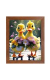 AI Funny Cute Duck Art Picture for Kids - 10x14 inches, Brown Color - Perfect Wall Decor for Children's Room