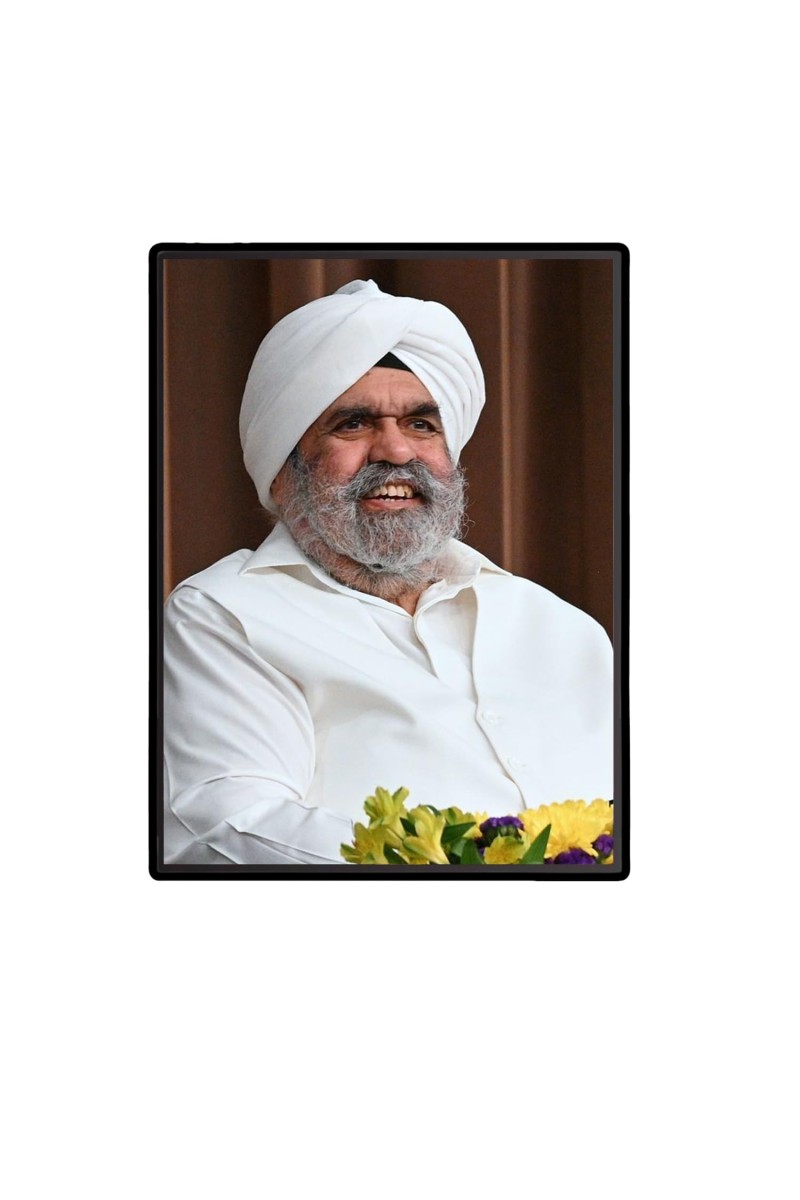 Sant Rajinder Singh Ji Maharaj Laminated Photo - 11x13 Inches, Divine Blessings for Home & Office and Temple Decoration