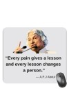 Customized Abdul Kalam Quotes Picture Sublimation Mouse Pad | 8 X 7.5 Inch | Smooth Cloth Surface | Non-Slip Rubber Base | Personalized Mousepad for Laptop & Desktop (F17041)