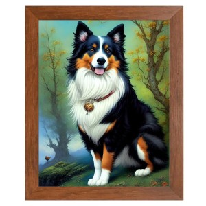AI Funny Cute Dog Art Picture for Kids - 16x20 inches, Brown Color - Perfect Wall Decor for Children's Room