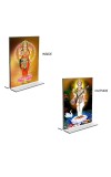 Debi Saraswati & Debi Lakshmi Acrylic T-Style Photo Stand - 11x13 Inches, Compact and Stylish Spiritual Display, easily change 2 photos (Pack of 1)