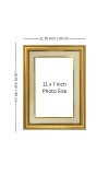 HiTechMart Gold Ornate Blank Picture Frame – 11x7 Inch with Elegant Matting – Classic Wall & Tabletop Display – Vintage-Style Decorative Photo Frame – Ideal for Home, Office & Gifts (2)