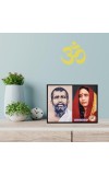 Ramakrishna Paramhansa & Sarada Ma Laminated Photo Frame | Wall & Tabletop Decor | Spiritual Home & Office Gift | Living Room & Wall Mount