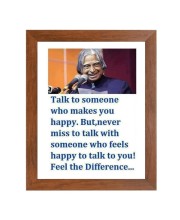 A P J Abdul Kalam & Famous Quote Brown Frame, 10x14InchesInspirational Wall Art for Office, Home DecorIdeal Spiritual Gift