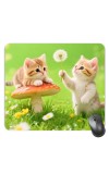 Customized Beautiful Cats Picture Sublimation Mouse Pad | 8 X 7.5 Inch | Smooth Cloth Surface | Non-Slip Rubber Base | Personalized Mousepad for Laptop & Desktop (F17328)