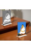 Barama Acrylic T-Style Photo Stand, Compact and Stylish Spiritual Display, easily change 2 photos (Pack of 1)
