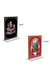 Lord Shiva Lingam Acrylic T-Style Photo Stand, Compact and Stylish Spiritual Display, easily change 2 photos (Pack of 1)