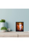 Hitech Sales Shirdi Sai Baba Polystyrene Photo Frame for Pooja Room, Temple Decor, Home Decoration and Gifting (Wall and Tabletop, Rectangular, Printed Photo, 7.12 x 9.12 inches Frame, Black)