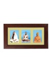 Sri Maa Sharada, Sri Ramkrishna, Sri Swami Vivekananda Color Photo Frame - 5x7 Inch, Elegant Religious Home & Temple Decor