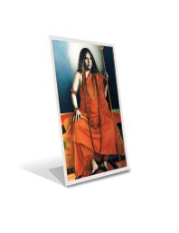 Car Desk/Table Top Swami Pranavananda Acrylic L-Style Photo Stand - 2.5x3.5 Inches, Compact And Stylish Spiritual Display (F6706)