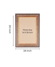 Antique Gold & Brown Decorative Photo Frames | Classic Wall & Tabletop Picture Frame for Home Décor | Vintage Finish Frame for Painting, Certificate, or Artwork Display(14x18)