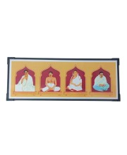 Hitech Sales Shri Shri Thakur Anukul Chandra Family wooded Laminated Photo Frame, Anukul Chandra Thakur, Barda, Baroma, Spiritual Decor for Home, Temple, Office (Size - 16 x 6 x 0.5 inches, Pack of 1)