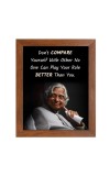 A P J Abdul Kalam & Famous Quote Brown Frame, 10x14InchesInspirational Wall Art for Office, Home DecorIdeal Spiritual Gift