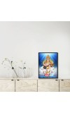 Saraswati Laminated Photo - 5x7 Inches, Divine Blessings for Home & Office and Temple Decoration
