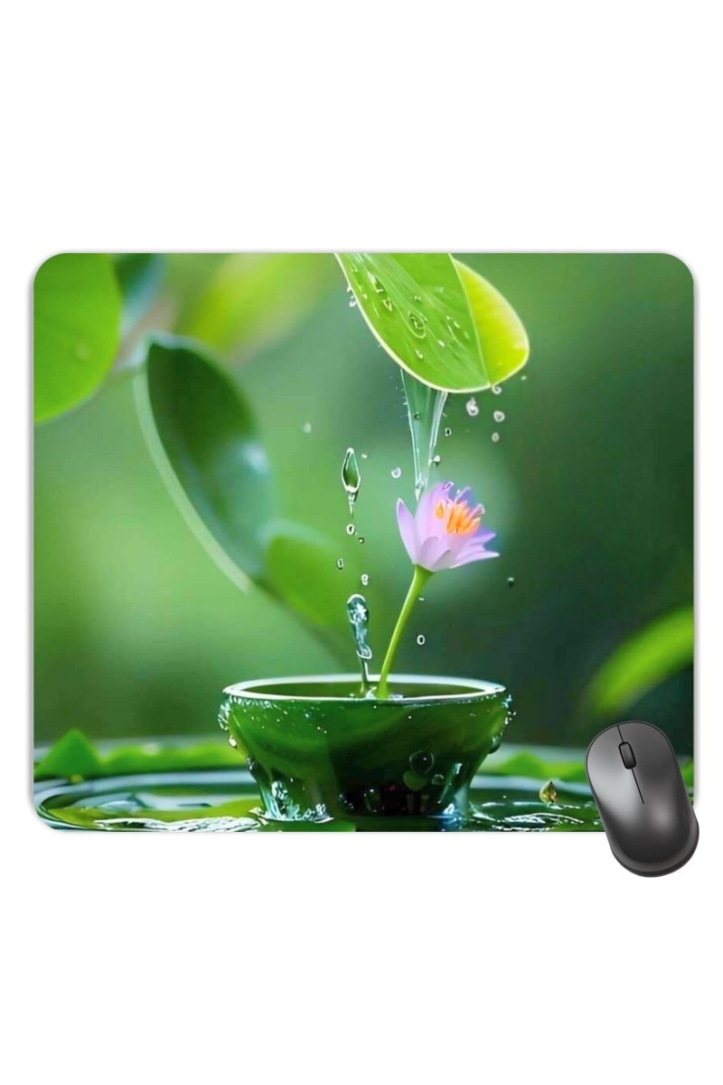 Customized Beautiful Flowers Picture Sublimation Mouse Pad | 8 X 7.5 Inch | Smooth Cloth Surface | Non-Slip Rubber Base | Personalized Mousepad for Laptop & Desktop (F17263)