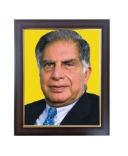 Hitech Sales Ratan Tata Photo Frame for Home Decoration and Gift (Wall and Tabletop, Rectangular, Polystyrene Frame, Printed Photo, 24 x 29 cm, Black)