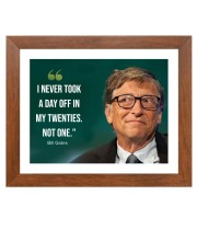 Bill Gates & Famous Quote Brown Frame, 16x20InchesInspirational Wall Art for Office, Home DecorIdeal Spiritual Gift