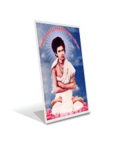 Car Desk/Table Top Prabhu Jagadbandhu Acrylic L-Style Photo Stand - 2.5x3.5 Inches, Compact And Stylish Spiritual Display (F6684)