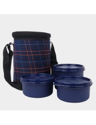 Steel Lunch Box, 3 Containers and 1 Bag 2.4 X 4.3 in (2), 3.4 X 4.3 in, 1Bag, 3 Containers