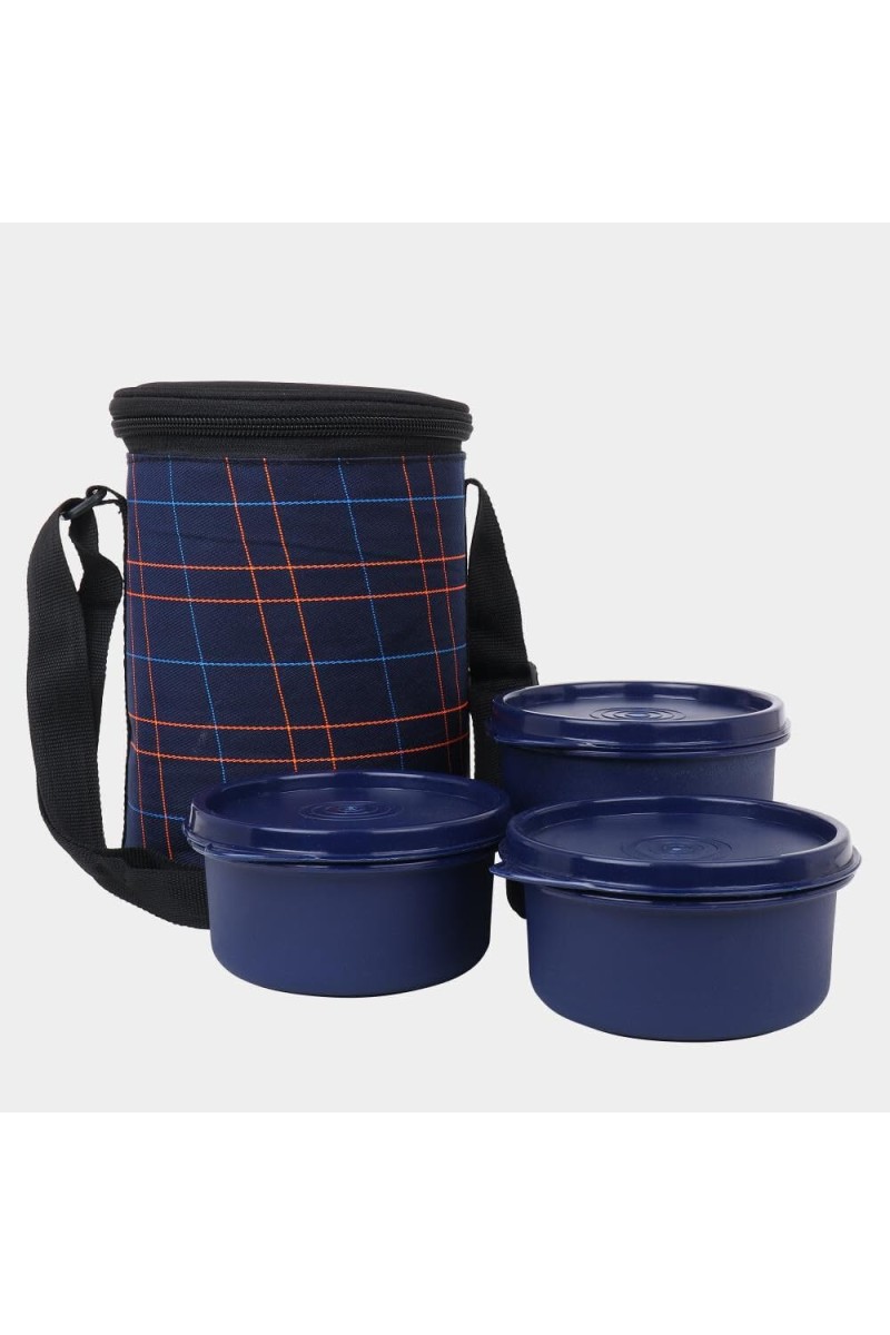 Steel Lunch Box, 3 Containers and 1 Bag 2.4 X 4.3 in (2), 3.4 X 4.3 in, 1Bag, 3 Containers