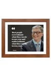 Bill Gates & Famous Quote Brown Frame, 12x16InchesInspirational Wall Art for Office, Home DecorIdeal Spiritual Gift