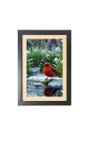 The cute bird Black Photo Frame Funny Animal and Bird Cartoon Art