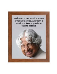 A P J Abdul Kalam & Famous Quote Brown Frame, 12x16InchesInspirational Wall Art for Office, Home DecorIdeal Spiritual Gift