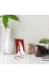 Car Desk/Table Top Shree Sarada Maa Acrylic L-Style Photo Stand - 2.5x3.5 Inches, Compact And Stylish Spiritual Display (F6697)
