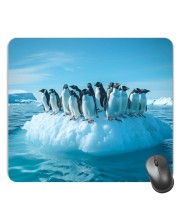Customized Beautiful Penguins Picture Sublimation Mouse Pad | 8 X 7.5 Inch | Smooth Cloth Surface | Non-Slip Rubber Base | Personalized Mousepad for Laptop & Desktop (F17159)