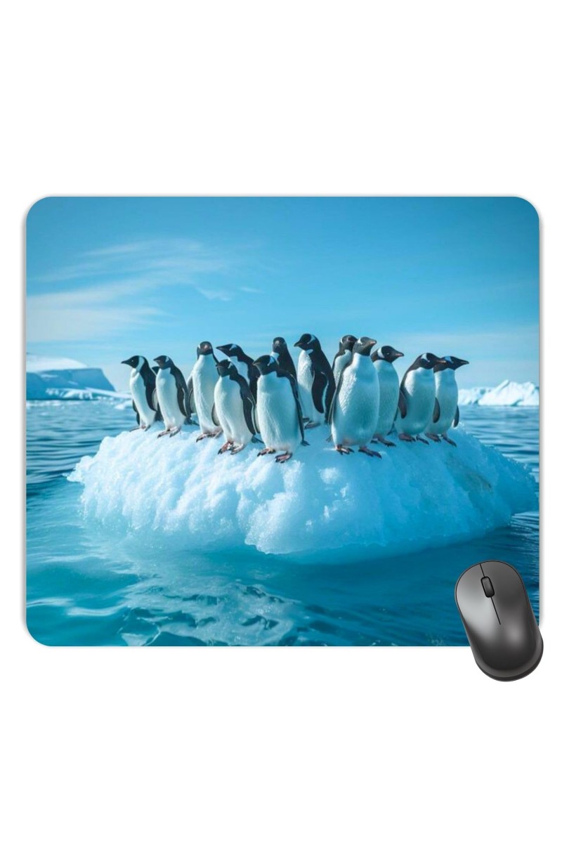 Customized Beautiful Penguins Picture Sublimation Mouse Pad | 8 X 7.5 Inch | Smooth Cloth Surface | Non-Slip Rubber Base | Personalized Mousepad for Laptop & Desktop (F17159)