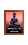 Buddha & Famous Quote Brown Frame, 14x18InchesInspirational Wall Art for Office, Home DecorIdeal Spiritual Gift