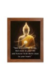 Buddha & Famous Quote Brown Frame, 14x18InchesInspirational Wall Art for Office, Home DecorIdeal Spiritual Gift