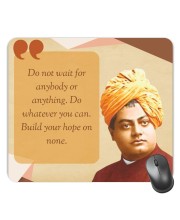Customized Swami Vivekanda Quotes Picture Sublimation Mouse Pad | 8 X 7.5 Inch | Smooth Cloth Surface | Non-Slip Rubber Base | Personalized Mousepad for Laptop & Desktop (F17046)