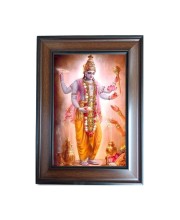 Hi Tech Sales Lord Vishnu Polystyrene Photo Frame for Wall Decor Home, Office, and Temple - Printed Photo, Pack of 1