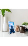 Car Desk/Table Top AdiyogiShiva Acrylic L-Style Photo Stand - 2.5x3.5 Inches, Compact And Stylish Spiritual Display (F6710)