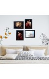 Hitech Wall Photo Frame for family, kids and Also use for gifts, living room (Brown, Set of 4)